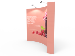 10ft Curved Expanding pop up display stand with front graphic printing - view 3