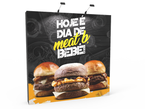 8ft Straight Expanding pop up display stand with front graphic printing - view 4