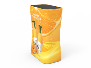 Rectangle Trade Show Counter with Fabric Printing - view 4