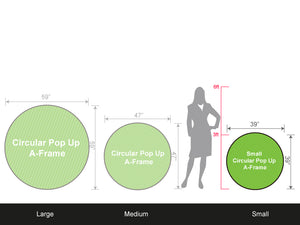 Set of 1 Small Circular Pop-Up A-Frame Banner - view 4