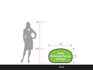 Set of 1 Small Horizontal Pop-Up A-Frame Banner - view 4
