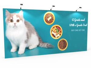 15ft Straight Expanding pop up display stand with front graphic printing - view 3