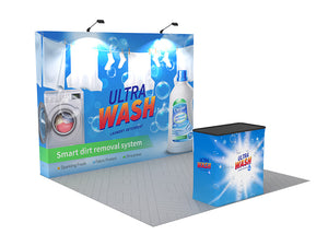 Straight - Medium 10ft - Pop Up Display Stand with Shipping Case to Podium - view 3