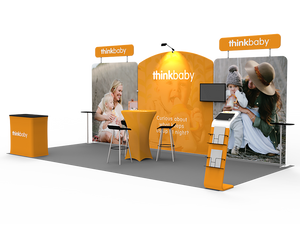 10 x 20ft Custom Trade show Booth Combo 06 - view 3