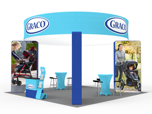 20 x 20ft Custom Trade show Booth Combo 04 - view 2