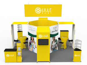 20 x 20ft Custom Trade show Booth Combo 05
