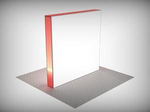 7.5ft Cube Free Standing Backlit Backwall - straight corner - view 4