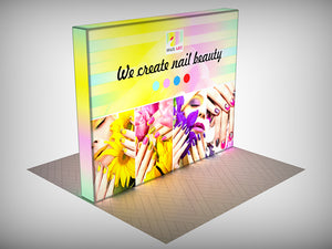 10ft Free Stand Trade Show LED Backlit Backwall
