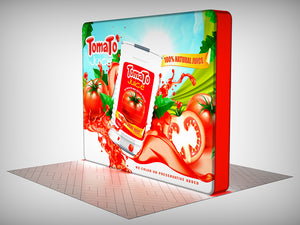 10ft Rounded Corner Free Standing CUBE LED Backlit Display - view 3