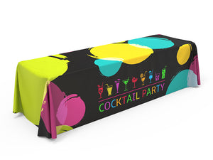 8ft Loose Fit Printed Fabric Table Cloth