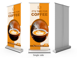 Deluxe Single Side Printed Roll Up Banner Stand with Teardrop Base - view 3