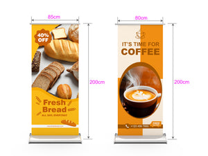 Deluxe Single Side Printed Roll Up Banner Stand with Teardrop Base - view 4