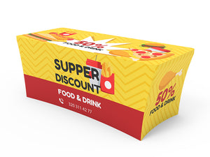 6ft Stretch Fit Branded Printed Table Cover with Open Back - view 3