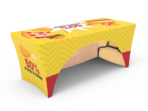 6ft Stretch Fit Branded Printed Table Cover with Open Back - view 4