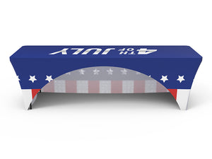 8ft Stretch Fit Branded Printing Table Cover with Open Back - view 5