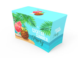 4ft Stretch Fit Branded Printing Table Cover with Zippered Back - view 3