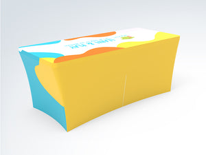 6ft Stretch Fit Branded Printing Table Cover with Zippered Back - view 4