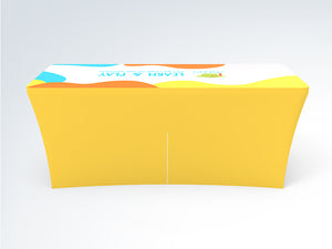 6ft Stretch Fit Branded Printing Table Cover with Zippered Back - view 5