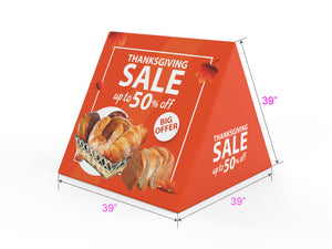 Outdoor - Small - Triangular Tension Fabric Banner Stand - view 5